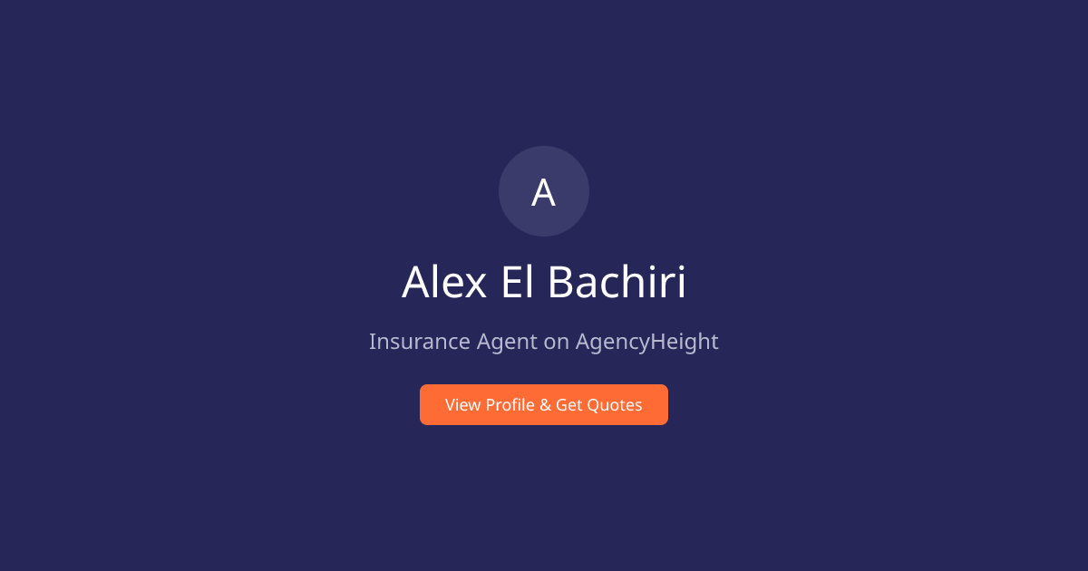 Alex El bachiri | Insurance Agent in Deerfield Beach, FL | AgencyHeight ...