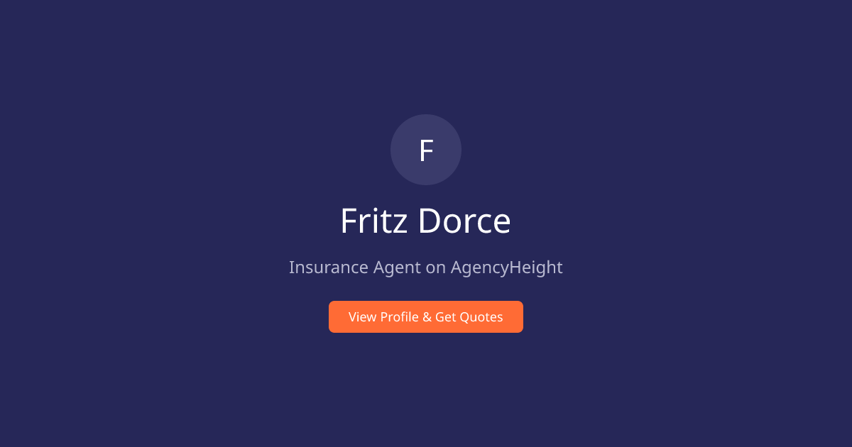 Fritz Dorce | Insurance Agent in Cooper City, FL | AgencyHeight