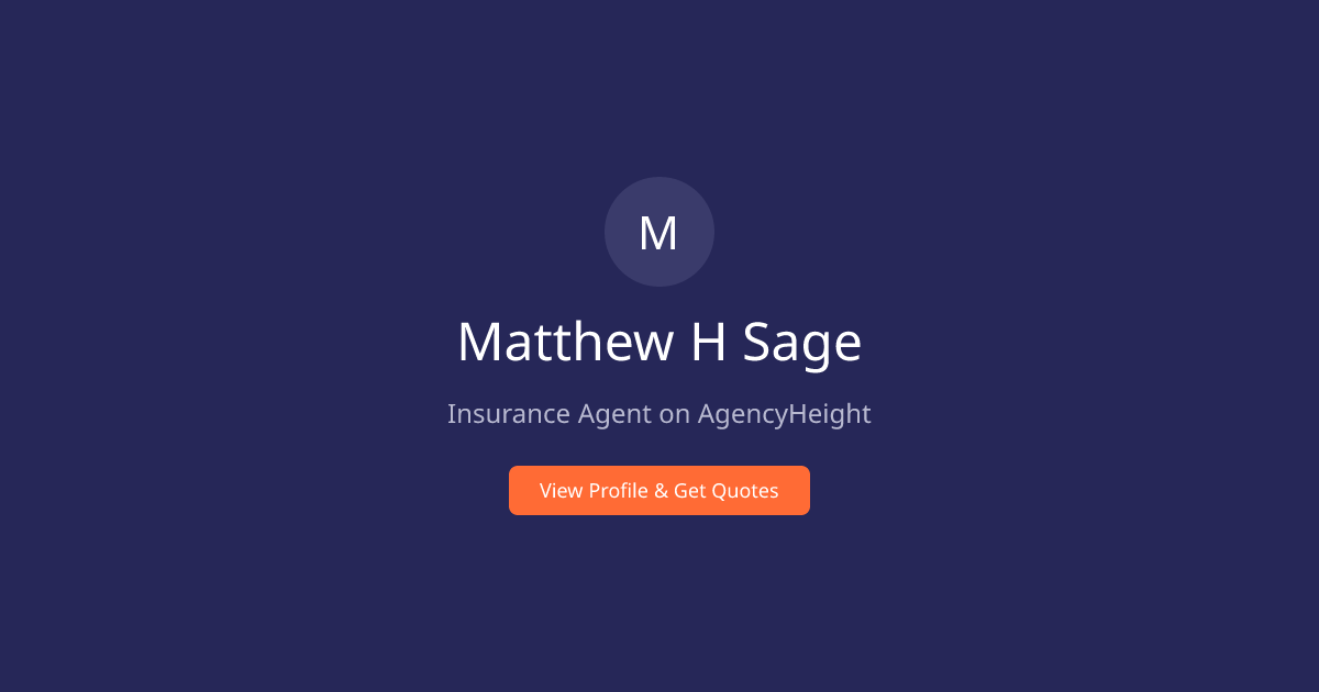 Matthew H Sage | Insurance Agent in San Angelo, TX | AgencyHeight ...