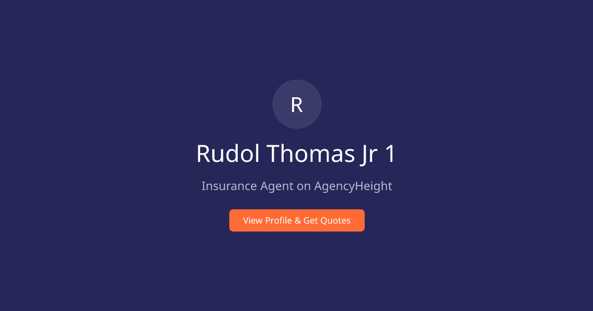 Rudol Thomas Jr. | Insurance Agent in Orlando, FL | AgencyHeight ...