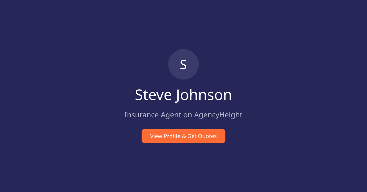Steve Johnson | Insurance Agent in Riverdale, IL | AgencyHeight ...