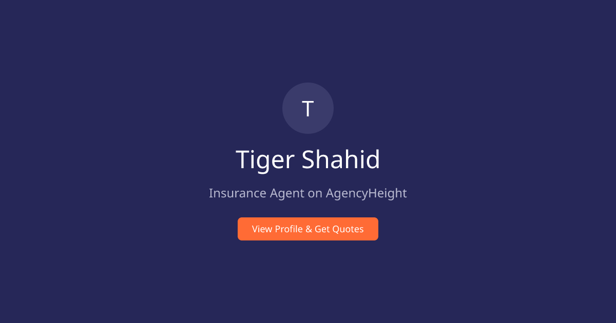 Tiger Shahid | Insurance Agent in Lisle, IL | AgencyHeight | AgencyHeight